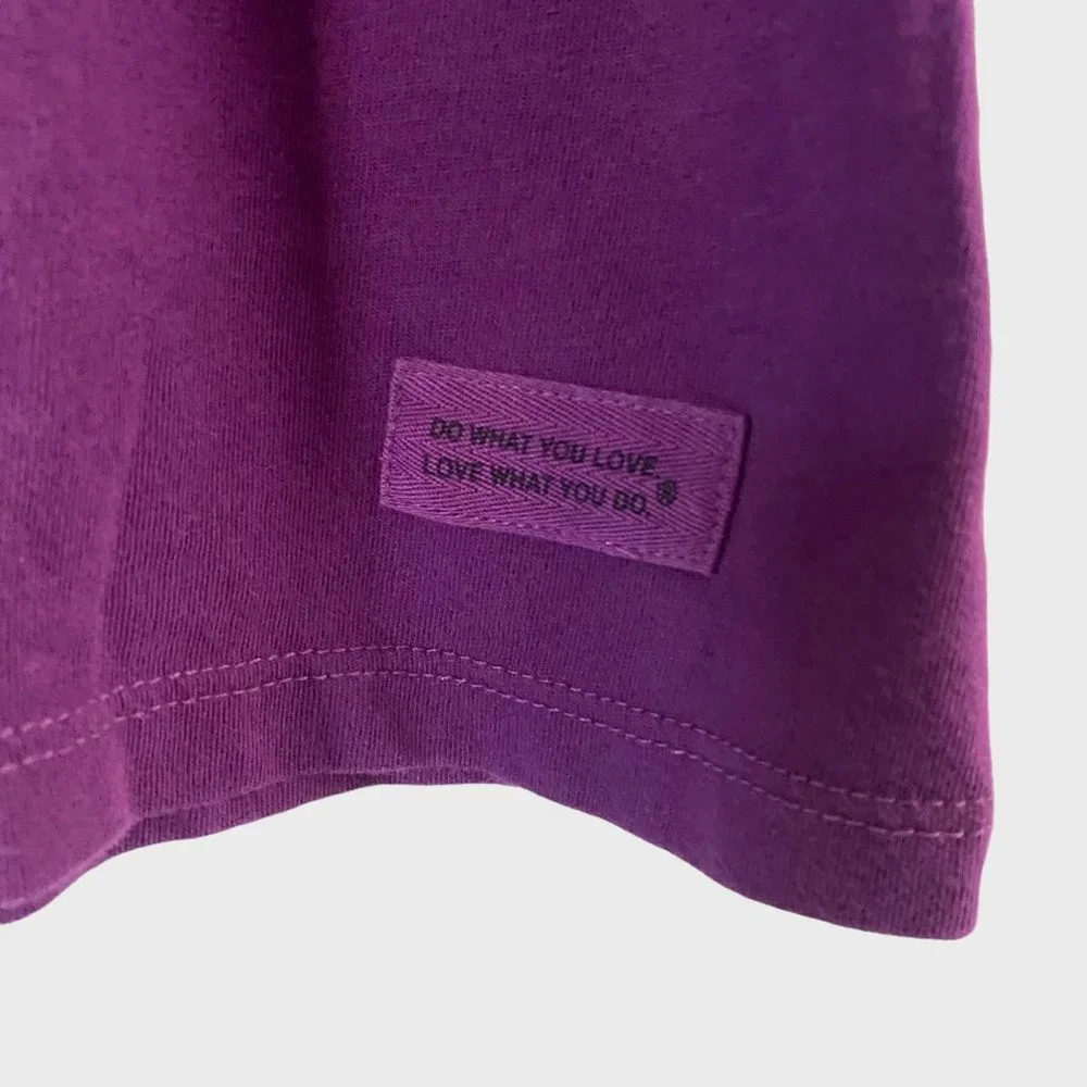 Life Is Good Simplify Crusher-Lite V-Neck Womens Medium Purple Basic Graphic Tee - Picture 7 of 12